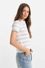 THE EASY POLO SUMMER STRIPE GREY