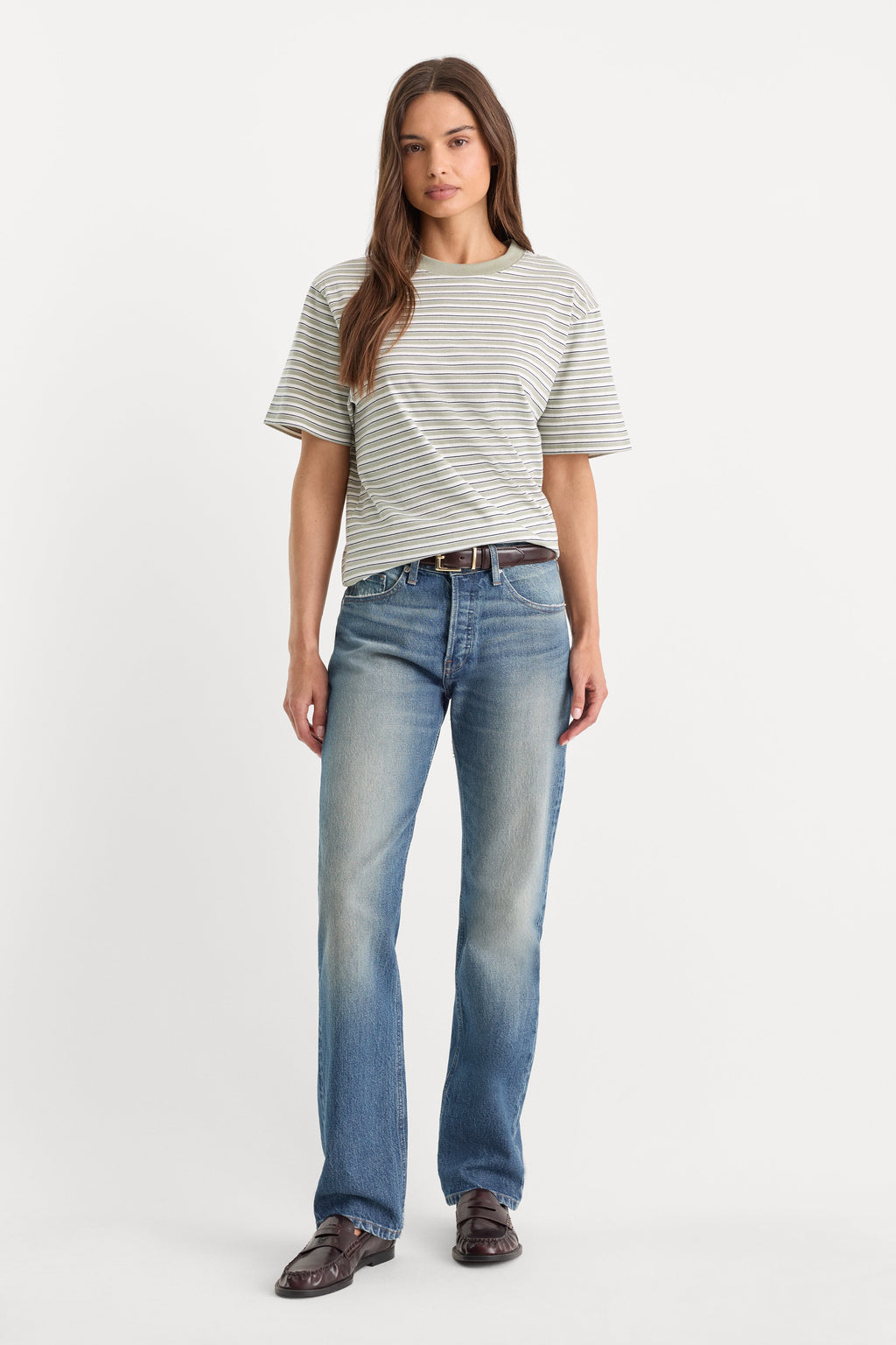 THE OVERSIZED TEE CLASSIC STRIPE MOSSWELL