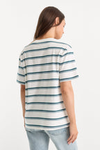 THE OVERSIZED TEE HARBOR STRIPE CLOUD WHITE