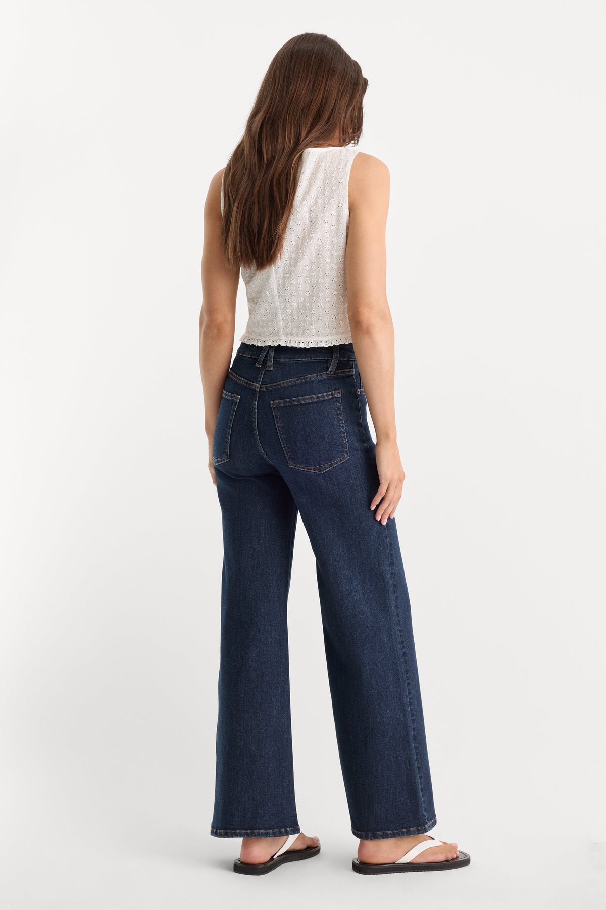 GOOD WAIST PALAZZO ANKLE JEANS INDIGO1231