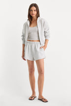 THE FLEECE SHORT HEATHER GREY