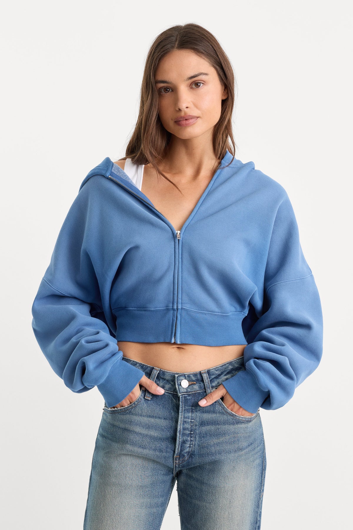 THE ZIP UP SWEATSHIRT BLUE DRIFT