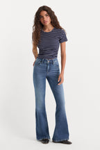 SOFT TECH GOOD PETITE FLARE JEANS INDIGO1233