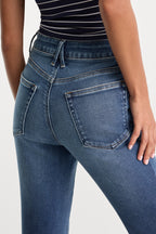 SOFT TECH GOOD PETITE FLARE JEANS INDIGO1233
