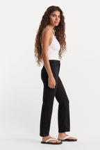 NEVER FADE GOOD PETITE STRAIGHT JEANS BLACK