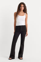 NEVER FADE GOOD PETITE FLARE JEANS BLACK