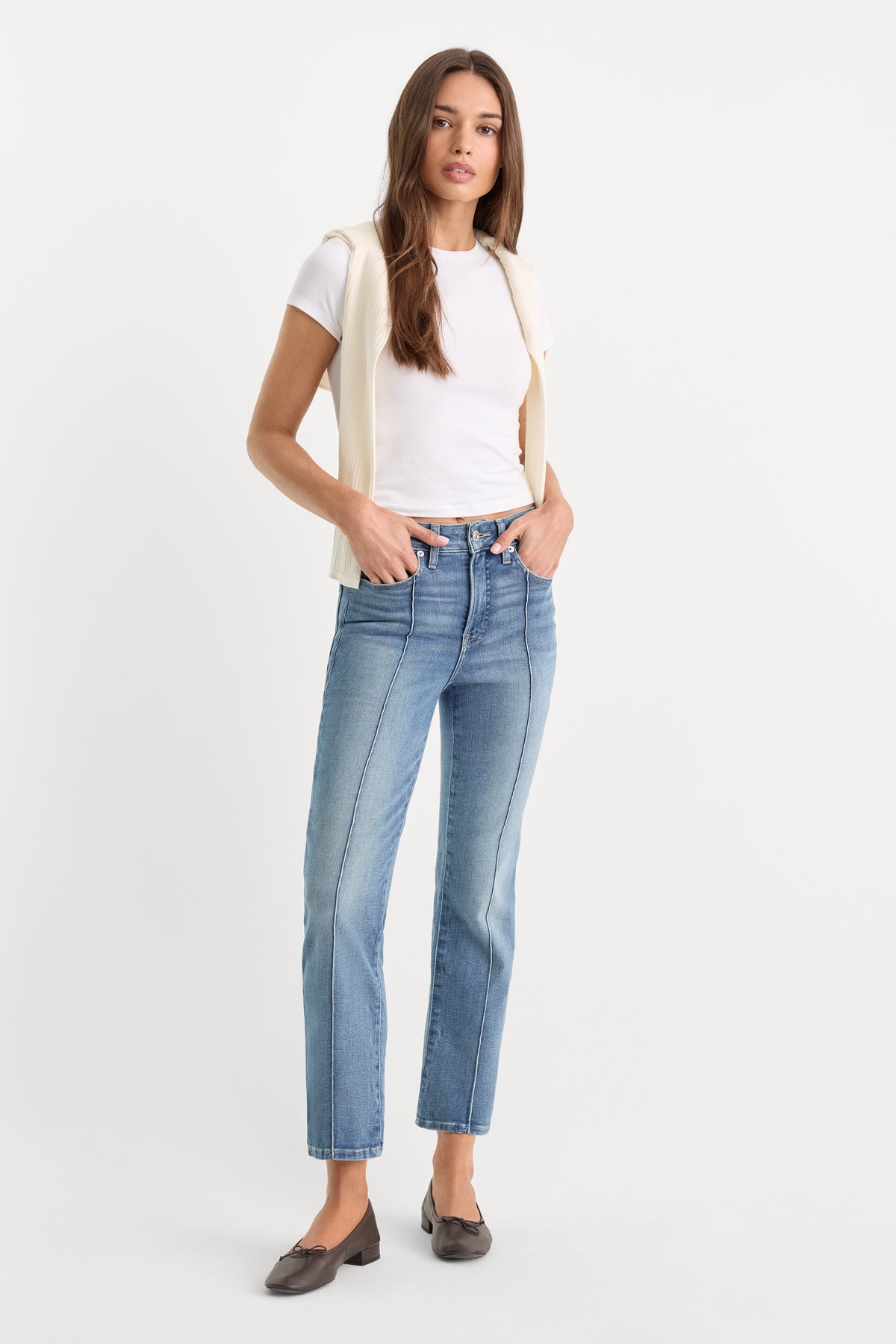 SOFT TECH GOOD LEGS STRAIGHT JEANS INDIGO1238