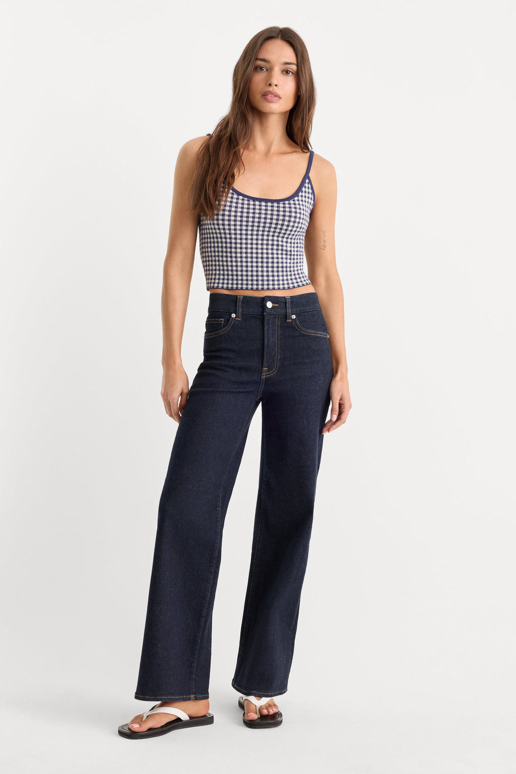 ALWAYS FITS PETITE SLIM PALAZZO JEANS DENETHICBLUE04