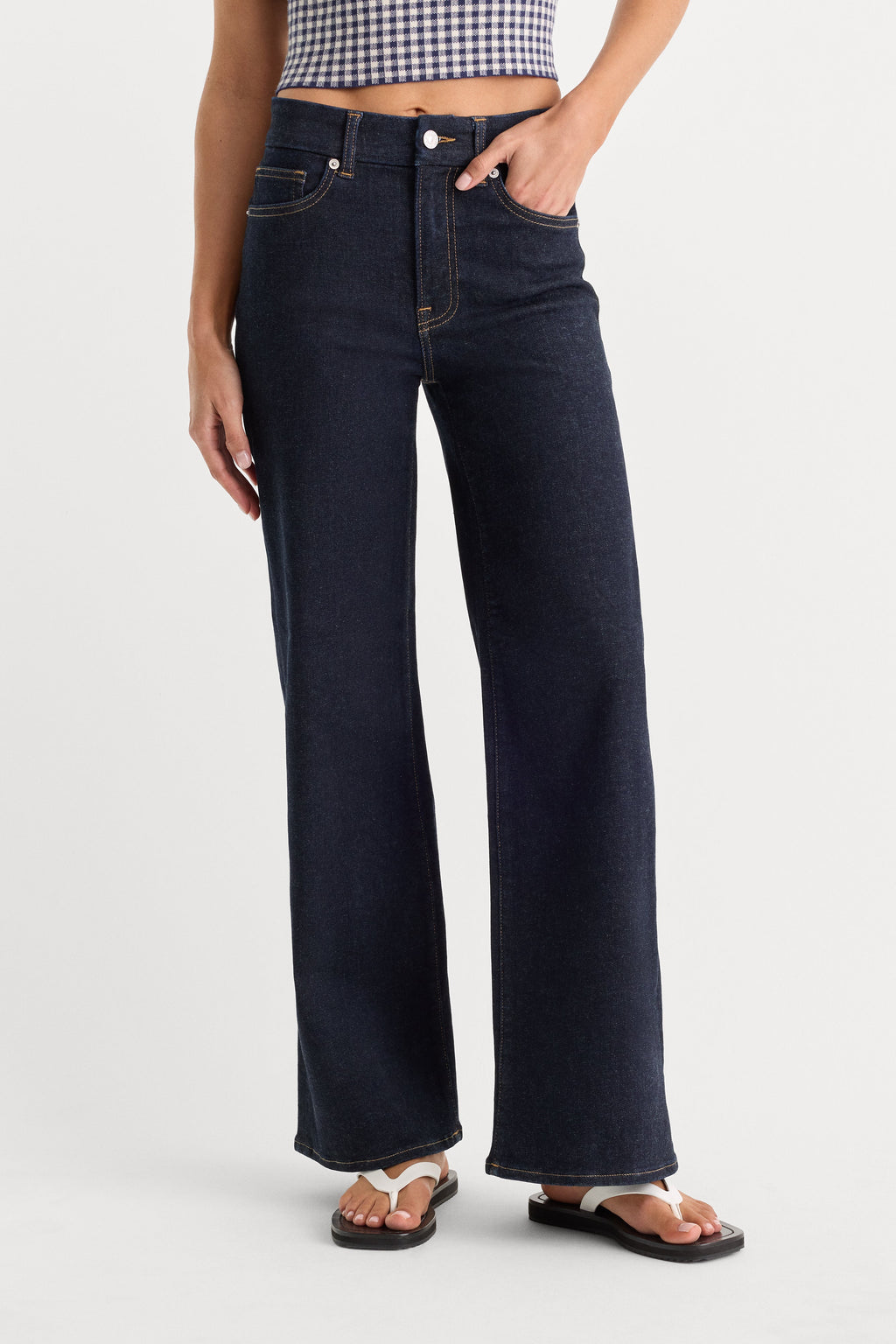 ALWAYS FITS PETITE SLIM PALAZZO JEANS DENETHICBLUE04