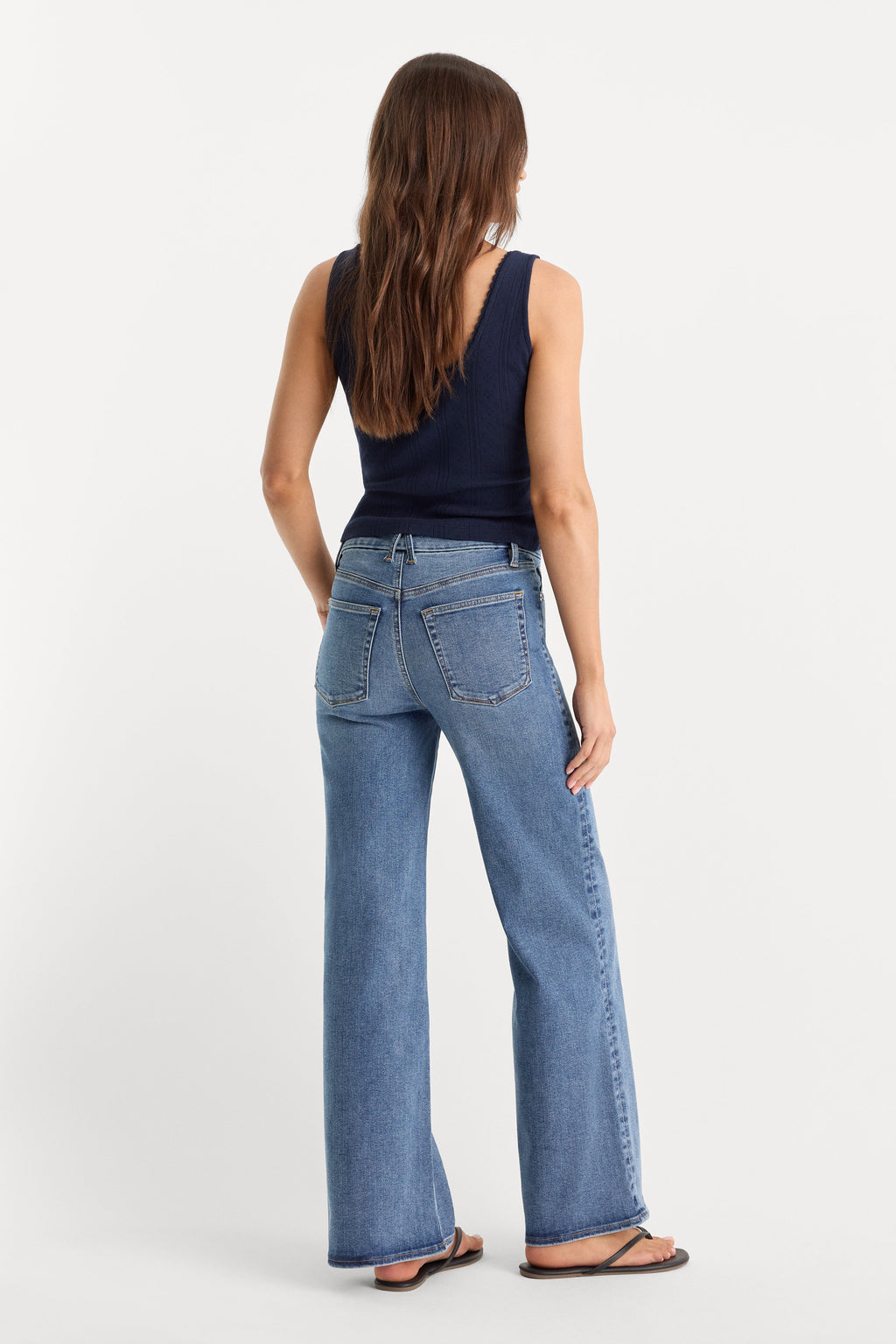 ALWAYS FITS PETITE SLIM PALAZZO JEANS TAWNY