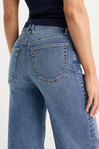 ALWAYS FITS PETITE SLIM PALAZZO JEANS TAWNY