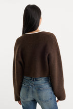 THE CHUNKY KNIT CARDIGAN ESPRESSO