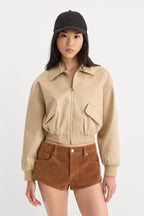 THE TWILL BOMBER JACKET DUNE MIST