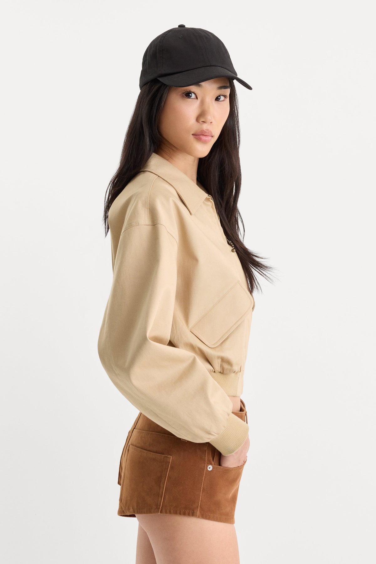 THE TWILL BOMBER JACKET DUNE MIST