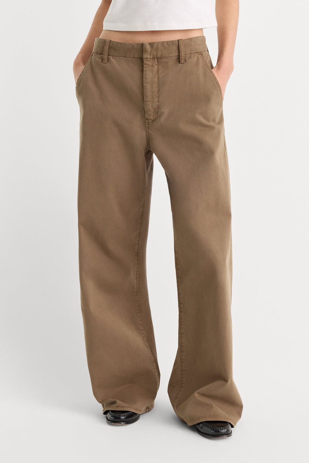 LOW SLUNG BAGGY TROUSER TEA BARK