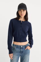 THE FINE KNIT CARDIGAN NEW NAVY