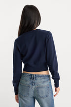 THE FINE KNIT CARDIGAN NEW NAVY