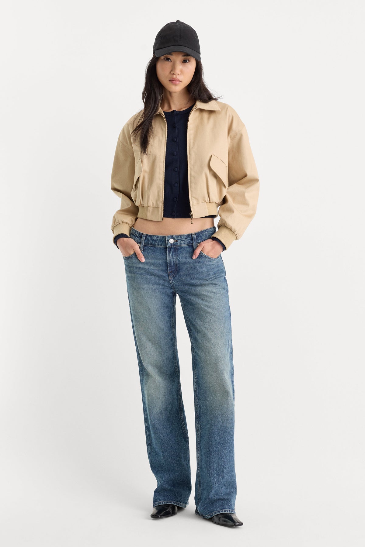 VINTAGE LOW RISE BOOTCUT JEANS INDIGO1282