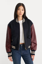 THE TEAM VARSITY JACKET NEW NAVY002