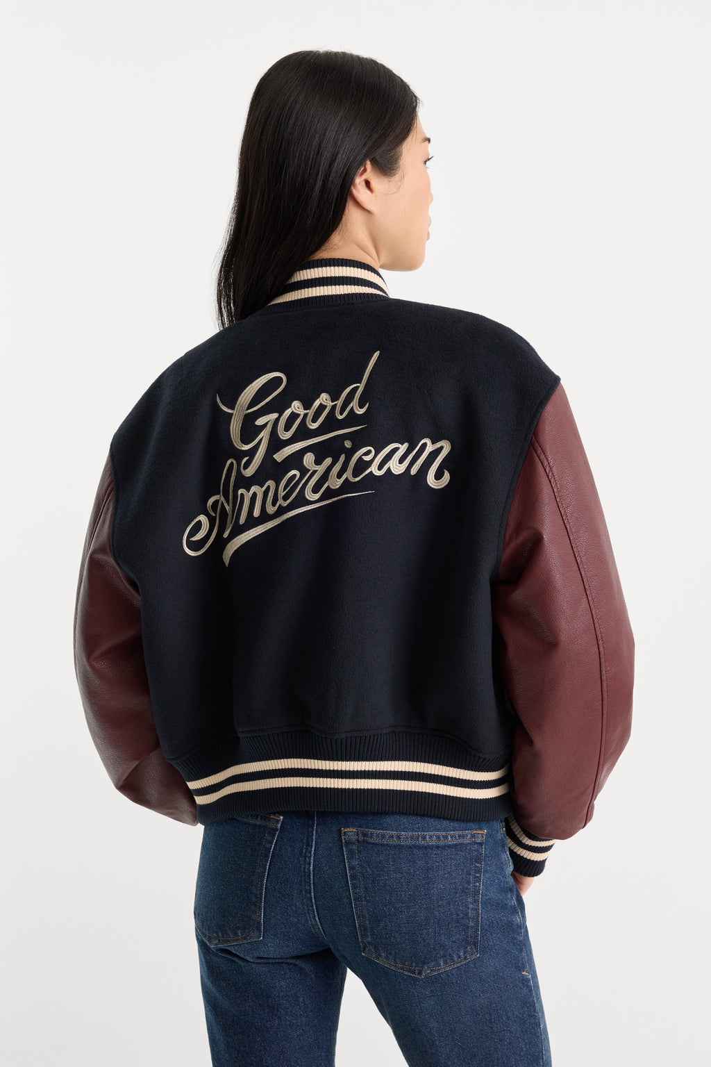 THE TEAM VARSITY JACKET NEW NAVY002
