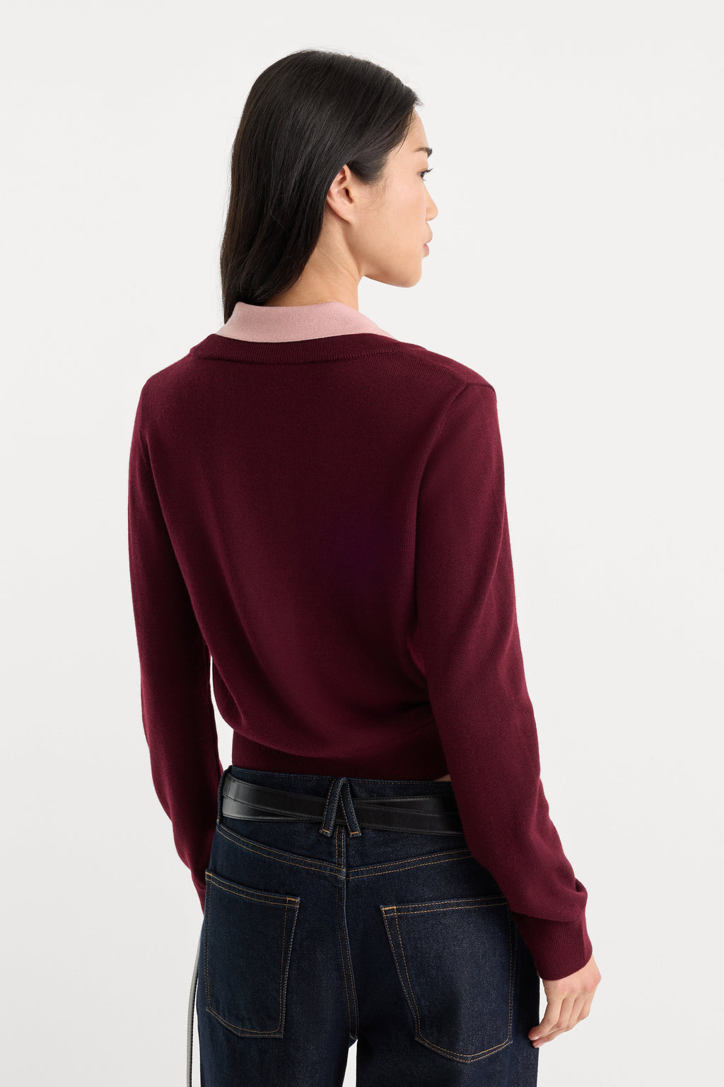 THE TWO IN ONE SWEATER BERRY NOIR WITH BLUSH