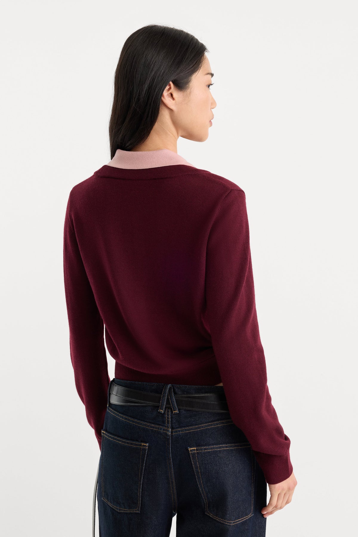 THE TWO IN ONE SWEATER BERRY NOIR WITH BLUSH