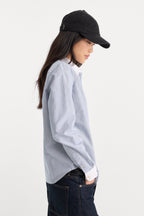 THE OXFORD CONTRAST SHIRT SLATE BLUE STRIPE