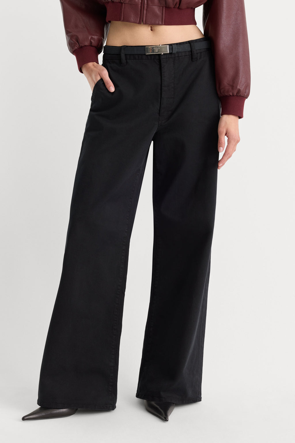 LOW SLUNG BAGGY TROUSER BLACK