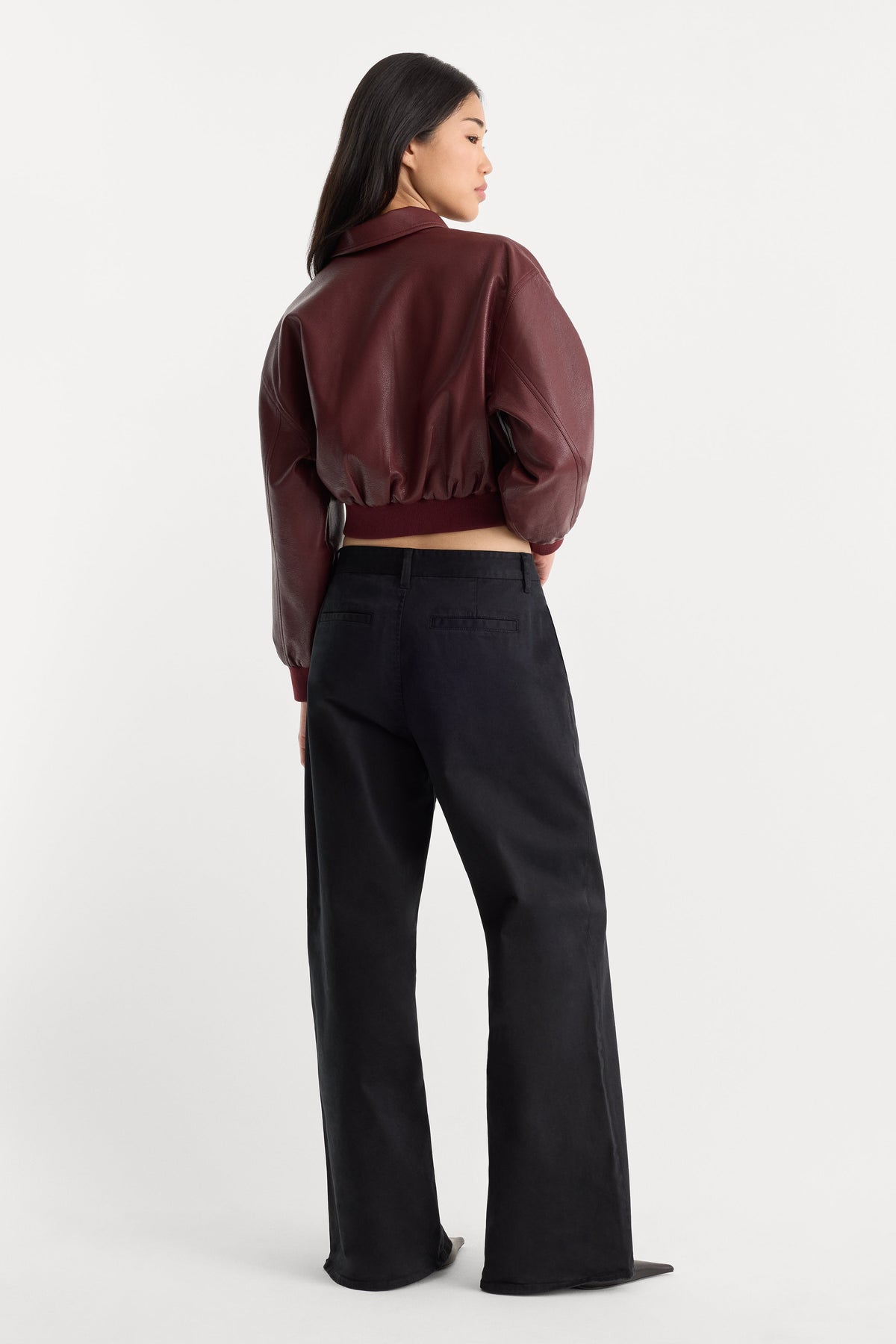 LOW SLUNG BAGGY TROUSER BLACK