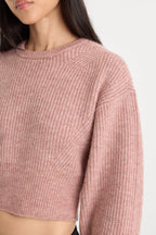 THE CHUNKY KNIT SWEATER DUSTY BLUSH