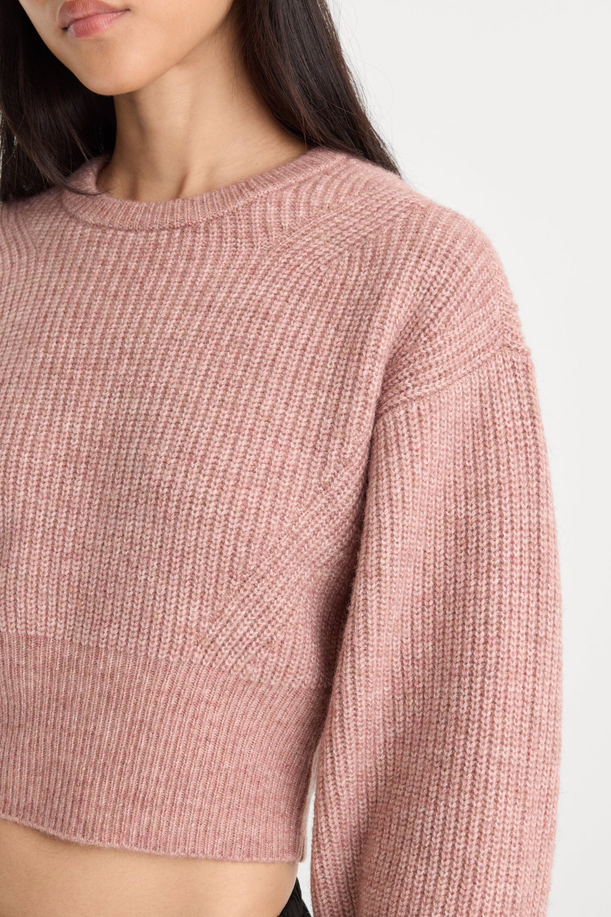 THE CHUNKY KNIT SWEATER DUSTY BLUSH