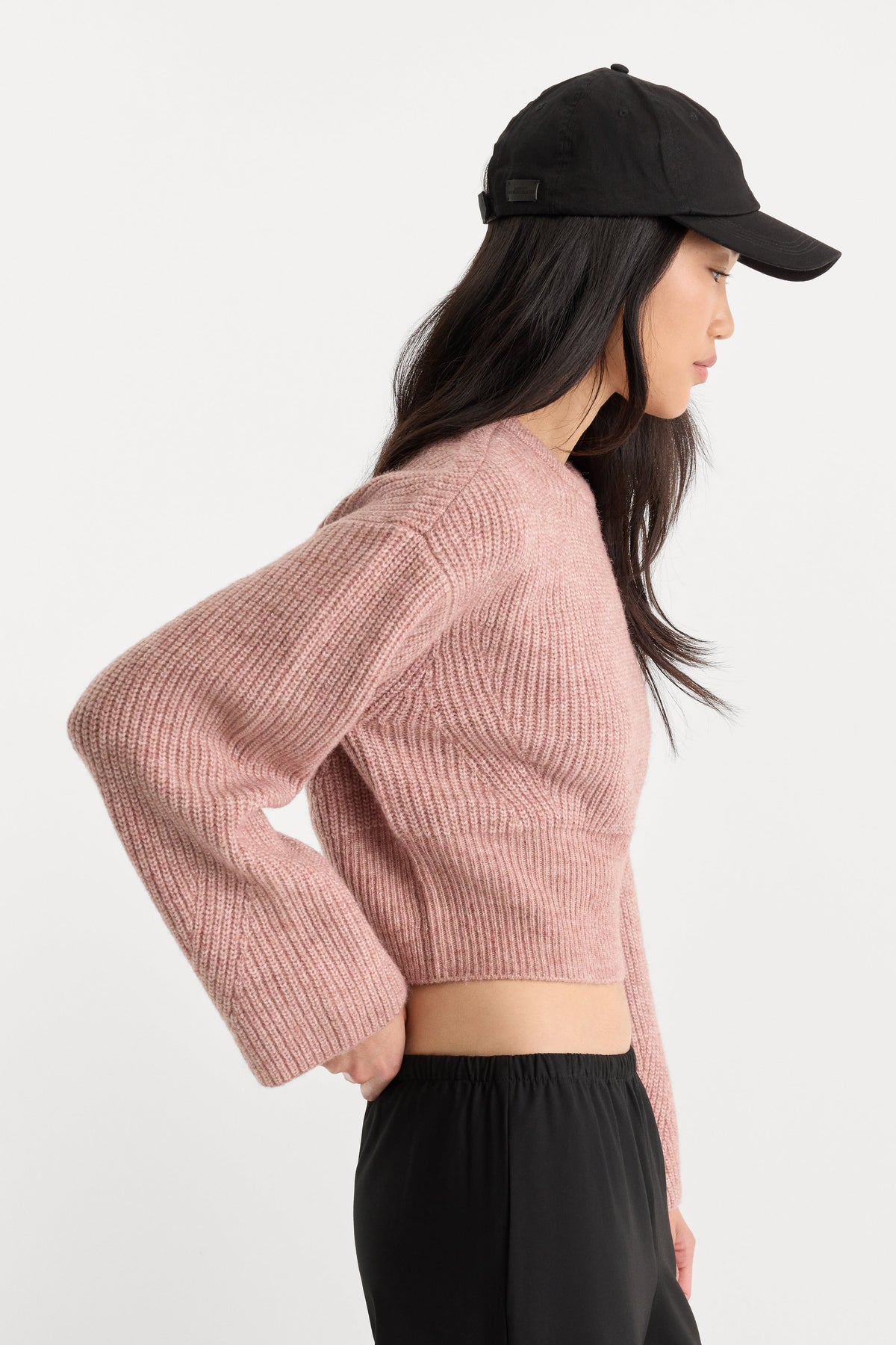 THE CHUNKY KNIT SWEATER DUSTY BLUSH