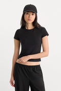 THE CAP SLEEVE TEE BLACK001