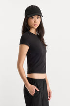 THE CAP SLEEVE TEE BLACK001