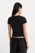 THE CAP SLEEVE TEE BLACK001