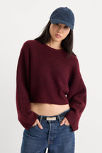 THE CHUNKY KNIT SWEATER BERRY NOIR