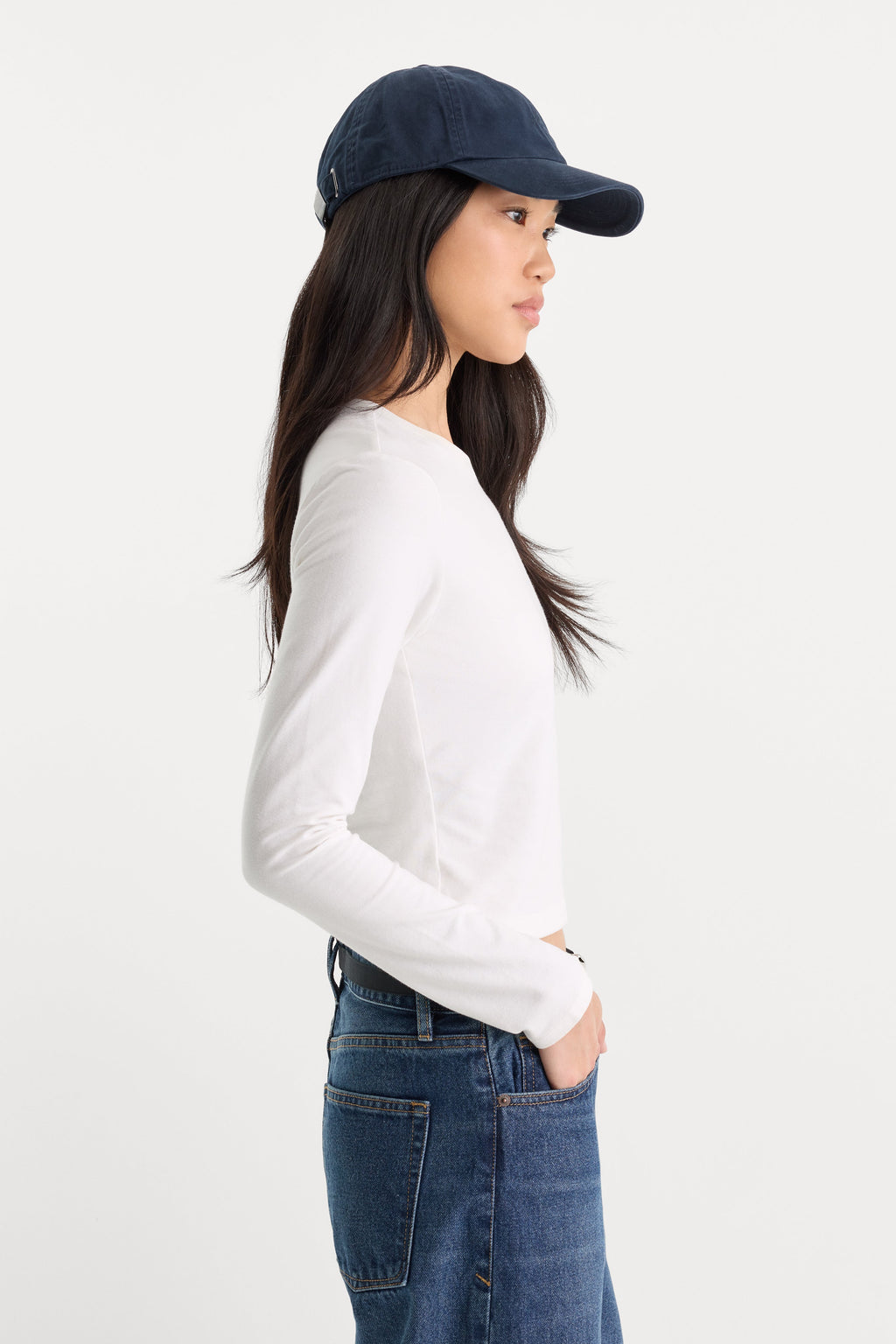 THE LONG SLEEVE BABY TEE WHITE