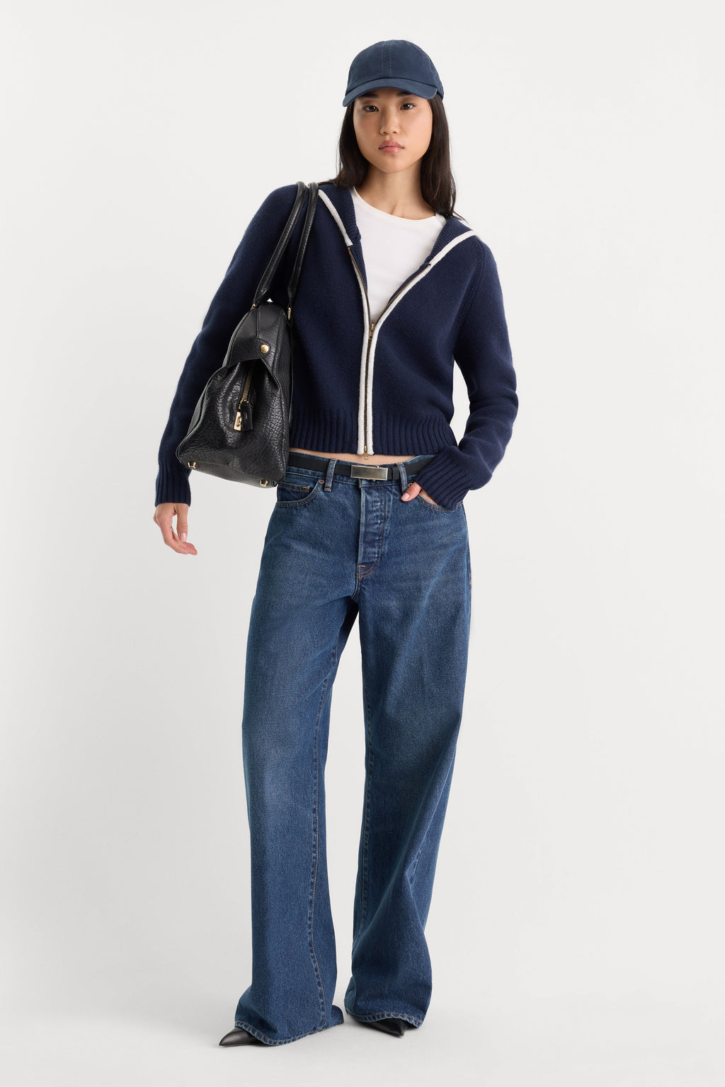 THE KNIT SAILOR ZIP UP NEW NAVY002