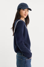 THE KNIT SAILOR ZIP UP NEW NAVY002