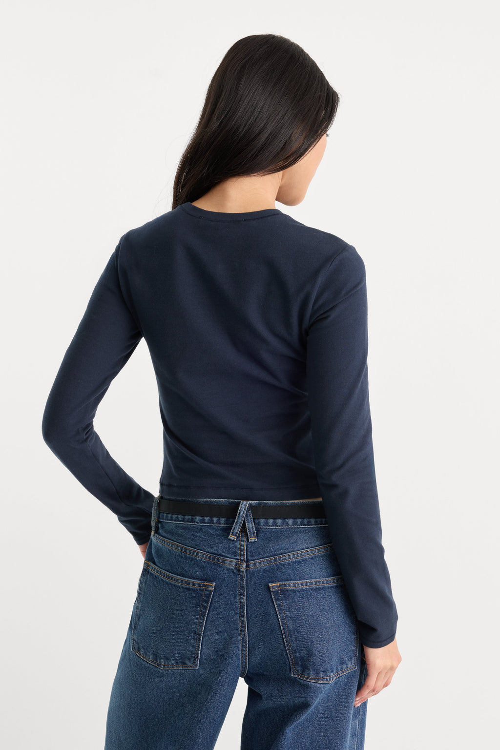 THE LONG SLEEVE BABY TEE NEW NAVY