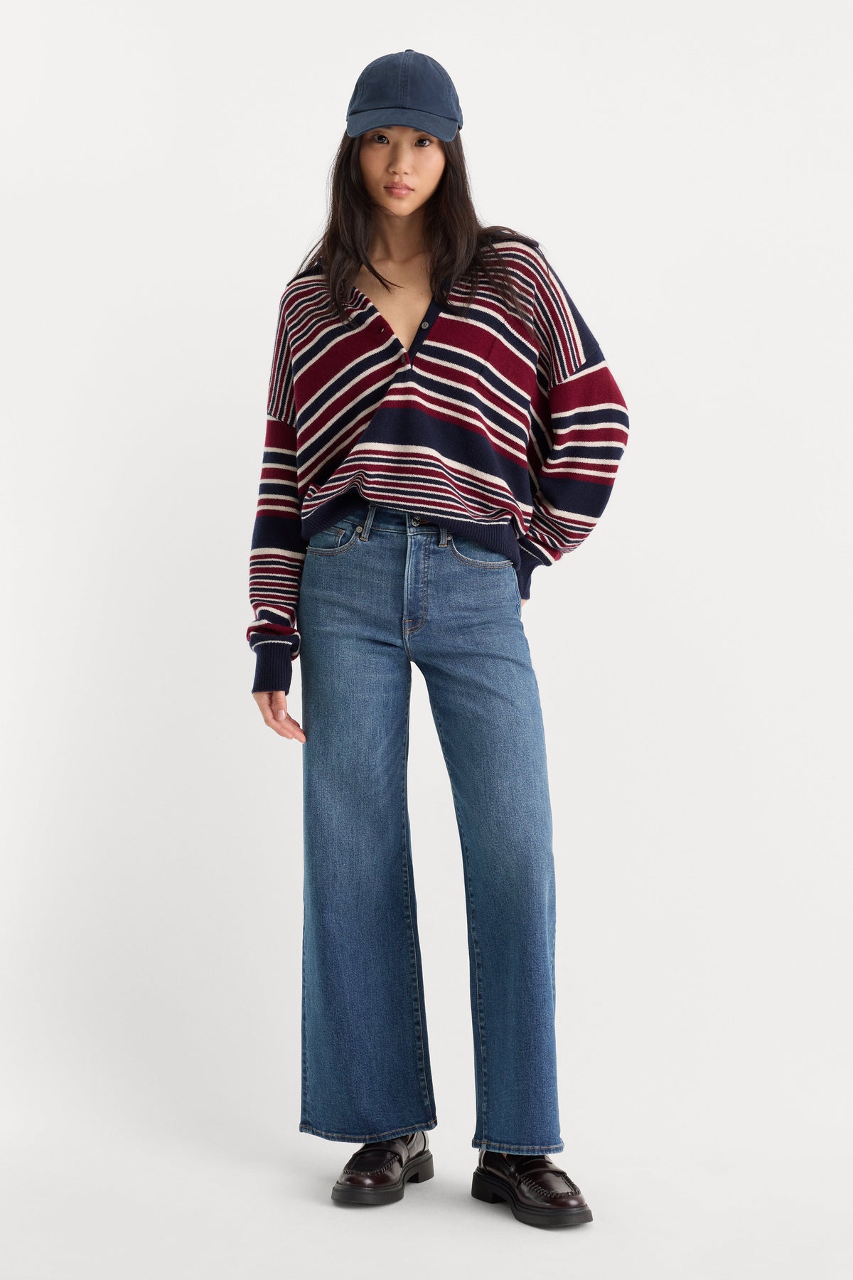 THE OVERSIZED RUGBY SWEATER MULTI STRIPE