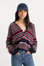 THE OVERSIZED RUGBY SWEATER MULTI STRIPE