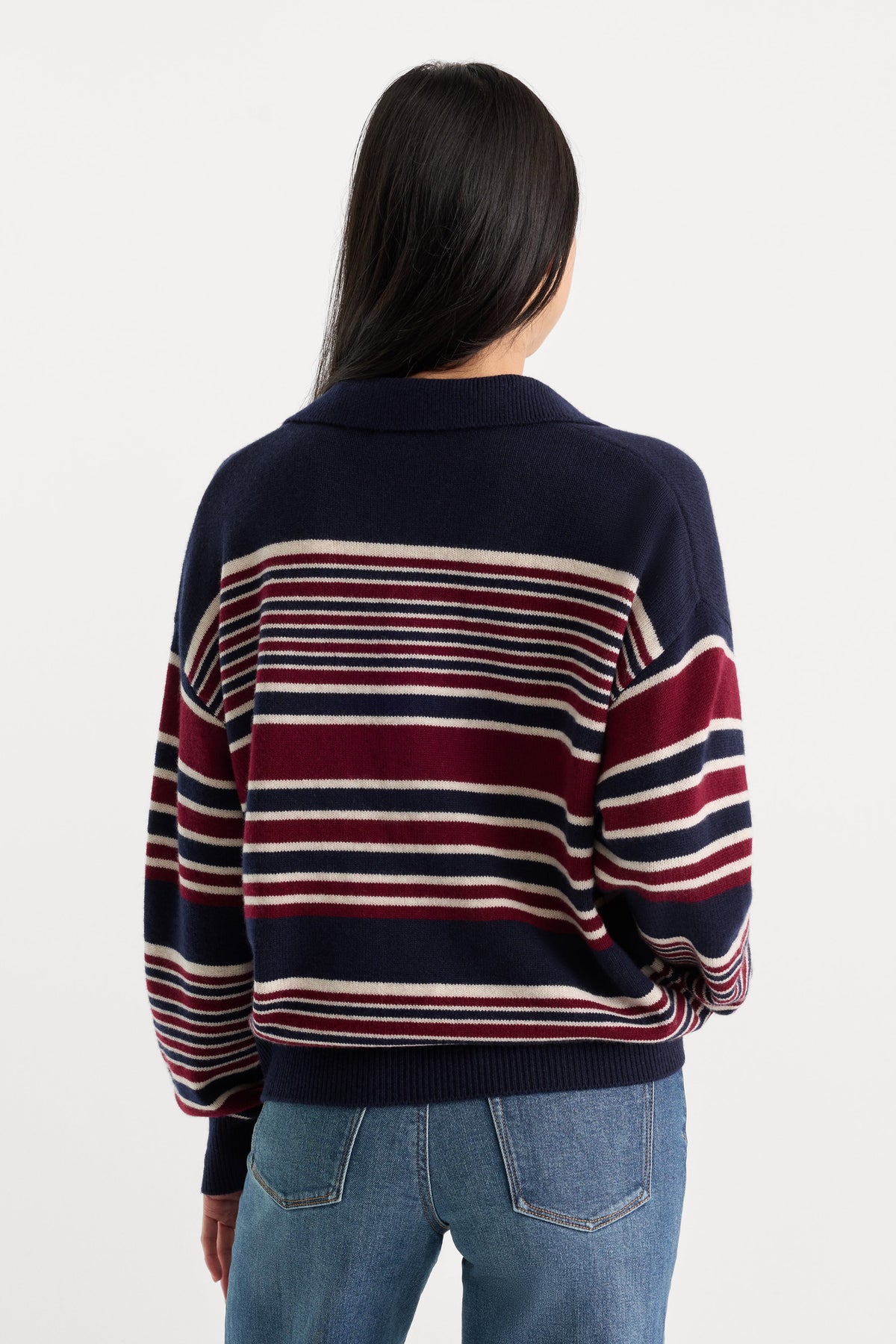 THE OVERSIZED RUGBY SWEATER MULTI STRIPE