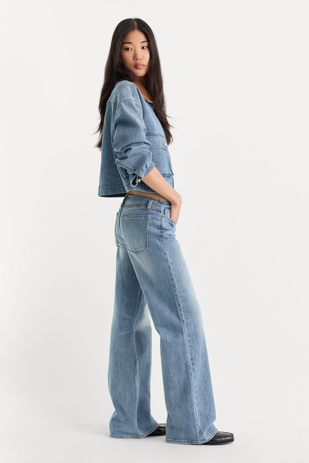 GHOST WAIST LOW LOOSE JEANS AMBER