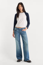 VINTAGE LOW LOOSE JEANS TROUBLED WATER