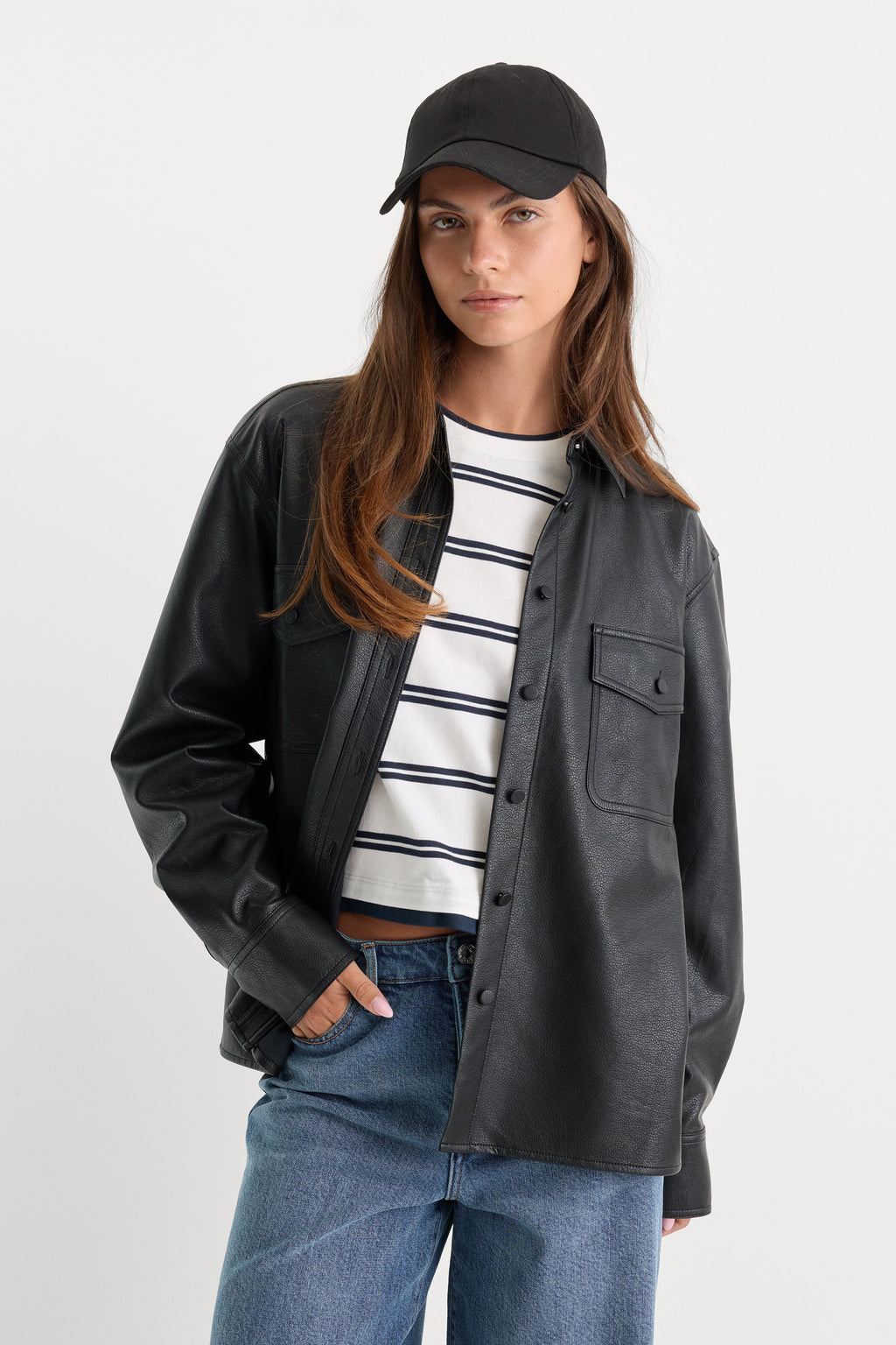 THE BETTER THAN LEATHER CLASSIC SHIRT BLACK001