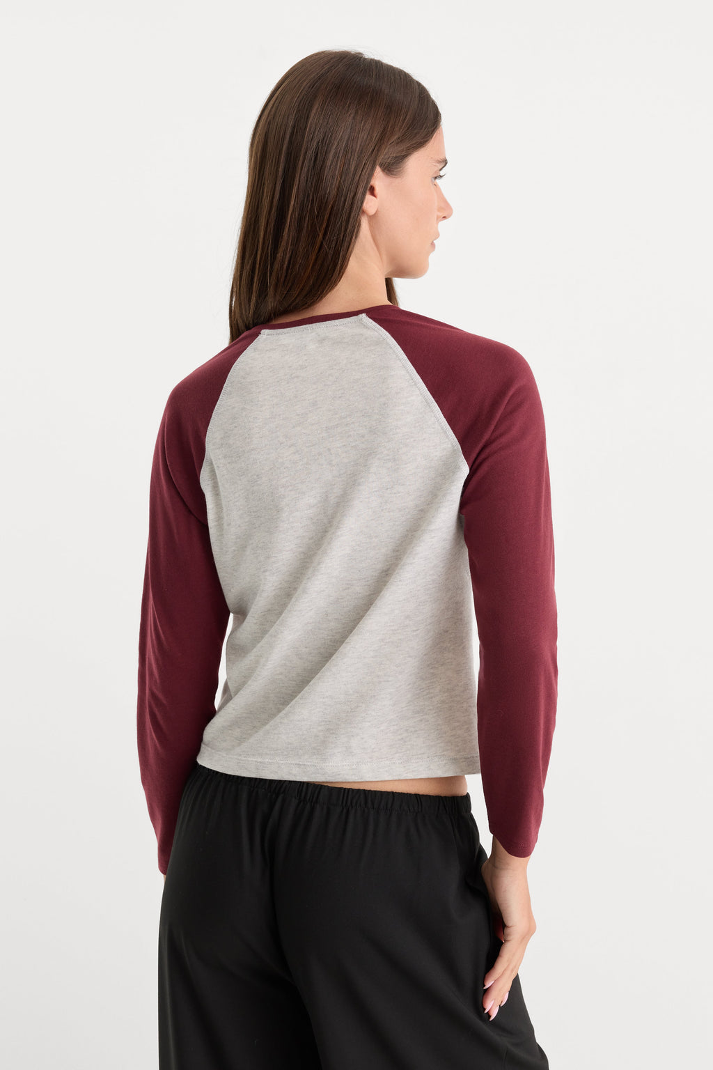 THE LONG SLEEVE RAGLAN TEE VINTAGE GREY