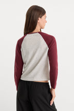THE LONG SLEEVE RAGLAN TEE VINTAGE GREY