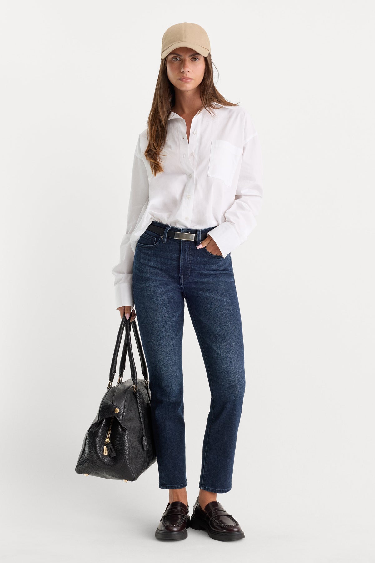 GOOD PETITE STRAIGHT JEANS ATLAS BLUE