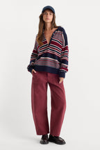 VINTAGE BARREL ANKLE JEANS BERRY NOIR